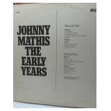 Tom Jones Live and Johnny Mathis Early Years LP Albums, 2 in lot.