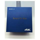 Rockchip 3399 4K Android TV Box Tablo Dual Lite DVR, has box and power cord & instruction manual.