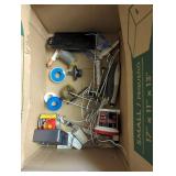 Box of Mixed Hardware and Tools Lot