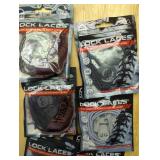 Lock Laces LOCK LACES (Elastic No Tie Shoelaces); 3 for boots, 3 for tennis shoes. All new in original packaging unopened.