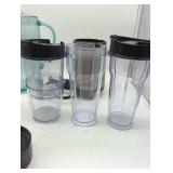 Faberware Drink Smoothie Blender, Model TSK-9348R with 4 cups, 2 lids, worked when tested. & Plastic BPA free pitcher.
