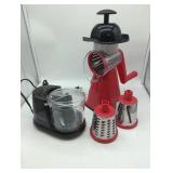 Proctor Silex Food Processor & Manual Rotary Grater Set