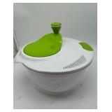 Salad Spinner, 9 1/2 inches diameter, plastic, looks new/unused. Great shape.