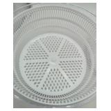 Salad Spinner, 9 1/2 inches diameter, plastic, looks new/unused. Great shape.