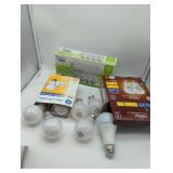 Mixed GE & Great value Light Bulb Collection, 11 bulbs total.