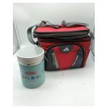 Thermos 16oz Food Jar NS340, & Ozark Trail insulated lunchbox with multiple pockets, both in lightly used good condition.