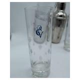 Cocktail & Wine lot - 5 glasses, 1 shot glass Georgia Aquarium, 4 red wine glasses & cocktail shaker. No chips seen, see images, as is used.