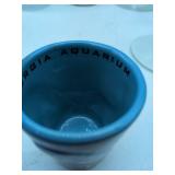 Cocktail & Wine lot - 5 glasses, 1 shot glass Georgia Aquarium, 4 red wine glasses & cocktail shaker. No chips seen, see images, as is used.