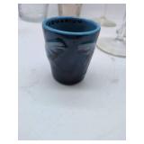 Cocktail & Wine lot - 5 glasses, 1 shot glass Georgia Aquarium, 4 red wine glasses & cocktail shaker. No chips seen, see images, as is used.