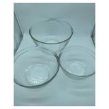 Clear Glass Mixing Bowls Set of 3, 4 Qt, 2.5 qt, 1.5 qt by Anchorware.