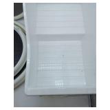 3 Lazy Susan/kitchen turntables & Mainstays Large Pantry Bin with Stair-Step Design. Two 10 inch, One 12 inch tables.