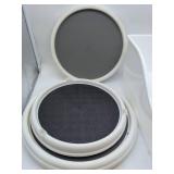 3 Lazy Susan/kitchen turntables & Mainstays Large Pantry Bin with Stair-Step Design. Two 10 inch, One 12 inch tables.