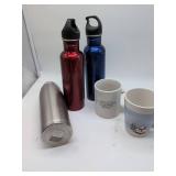 Lot of PUR Water Filter Pitcher, Shake Mixing cups, waterbottlwaterbottles & mugs. All used, as is condition, see images.