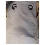 6 Light Gray Panel Curtains with Metal Grommets, approx. 51 x 102 inches each.