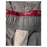 Dickies and Cherokee Medical Scrubs, 4 sets and 1 additional pant. All are 2XL shirts & XL pants. Sets appear in good condition. Burgandy set shows some stains, see images. As is, used.