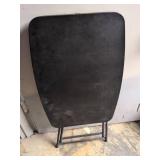Black Folding TV Tray Table, 26 x 18 inches top.