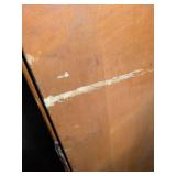 Solid Maple Wood Dresser with Louvered Drawers, 55 x 19.5 x 34 inches tall. Used, as is, see images for damage.