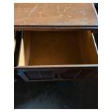 Solid Maple Wood Dresser with Louvered Drawers, 55 x 19.5 x 34 inches tall. Used, as is, see images for damage.