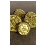 RC50 vintage Police uniform buttons set of 4 - 5/8 inch (1) 7/8 inch (3)