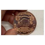 1oz 999 fine copper round $10 Banknote ArtBarMint design