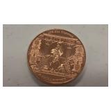1oz 999 fine copper round $10 Banknote ArtBarMint design