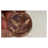1 oz 999 fine copper round 9/11 WE SHALL NEVER FORGET design