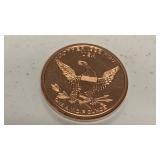 1 oz 999 fine copper round Coronavirus- COVID 19 design