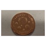 1 oz 999 fine copper round Coronavirus- COVID 19 design