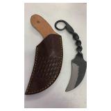 Handcrafted Fixed Blade Knife with Leather Sheath approx 7.5 inches gift idea