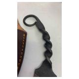 Handcrafted Fixed Blade Knife with Leather Sheath approx 7.5 inches gift idea