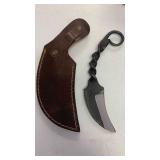 Handcrafted Fixed Blade Knife with Leather Sheath approx 7.5 inches gift idea