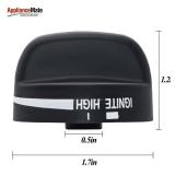 Control Konb 8273103 Gas Stove Knob Control Knob Black Compatible with Stove Oven Replace WP8273103, WP8273103VP, 8273107 4pack DP60