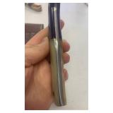 Damascus Steel Full Tang Small Cleaver with Bone Handle and Leather Sheath Cheese Hatchet approx 7.5 inches Skinner Knife