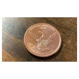 1 oz 999 Fine Copper Round M16 Rifle design