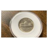 1968-S Jefferson Nickel with Monticello Reverse 5 cents coin BU Brilliant Uncirculated