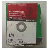 Hillman 1/4 In. Steel Zinc Plated Flat USS Washer (100 Ct.) 270055