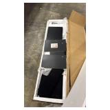 Black Console Sofa Table with Ample Storage, Retro Kitchen Buffet Cabinet Sideboard with Open Shelves and 3 Drawers, Accent Storage Cabinet for Kitchen, Dining Room, Living Room, Entryway, Vintage Whi