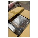 MOOACE 5 Gallon Water Jug Holder, 2 Tier Water Bottle Organizer Rack with Storage Shelves, Water Dispenser Stand Shelf for Office Kitchen Living Room, Rustic Brown - Retail: $0