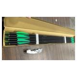 100% Carbon Arrow Practice Hunting Arrows with Removable Tips for Compound & Recurve Bow(Pack of 12) - Retail: $0