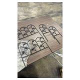 Refined Iron Garden Border Fence, Weatherproof Flowerbed Fence, Edging Ornate Fence Border for Lawn, Pet Barrier,Black (different style from stock photo, see pics) 4 long pieces, 2 short pieces) - Ret