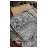 Refined Iron Garden Border Fence, Weatherproof Flowerbed Fence, Edging Ornate Fence Border for Lawn, Pet Barrier,Black (different style from stock photo, see pics) 4 long pieces, 2 short pieces) - Ret