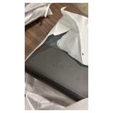 HomeRoots Set of Four Gray and Silver Upholstered Faux Leather Dining Side Chairs (missing hardware) - Retail: $0