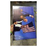ArtWorks Decor Donald Trump Assassination Attempt Fight Picture on Stretched Canvas Wall Art, Ready to Hang! (16â x 24â) - Retail: $0