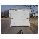 Pace 8x20ft Dual Axle Enclosed Cargo Trailer - Pulls Straight, but needs some TLC. Sold with Oklahoma Bill of Sale.