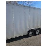 Pace 8x20ft Dual Axle Enclosed Cargo Trailer - Pulls Straight, but needs some TLC. Sold with Oklahoma Bill of Sale.