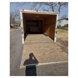 Pace 8x20ft Dual Axle Enclosed Cargo Trailer - Pulls Straight, but needs some TLC. Sold with Oklahoma Bill of Sale.