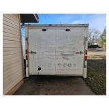 Pace 8x20ft Dual Axle Enclosed Cargo Trailer - Pulls Straight, but needs some TLC. Sold with Oklahoma Bill of Sale.