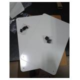 White 2Pack Magnetic Board,17.5 x 11.4 Magnet Bulletin Board to Display Magnetic Notes, Poetry, Photos, Suitable for Wall, Refrigerator, Cabinet etc, Come with 4 Pcs Dual Lock Tape and Screws