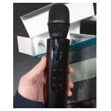 PANDAAR Wireless Karaoke Bluetooth Microphone, Portable Handheld Microphone with with Speaker, Built-in Sound Card Wireless Voice Amplifier for Home Parties,Travel,Music Recording(Black)