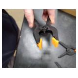 12 Pack Plastic Spring Clamps, 3.5inch Small Heavy Duty Clips for Crafts, Backdrop Stand, Woodworking, Photography Studios (Black)